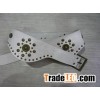white leather lady belt