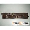 Dark brown leather belt