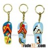 Promotional 3D slippers keyring custom floating keychain