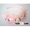 fabric polyester fashion hot sales children flower headband