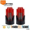 For MILWAUKEE 48-11-2401 M12 12V 12 VOLT RED LITHIUM BATTERY PACKS NEW