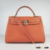 Hermes Kelly Handbag Orange With Gold Hardware