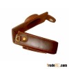 brown PU digital camera case for Lumix LX3