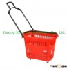 plastic shopping basket with wheels PL004 600x350X360mm Volu