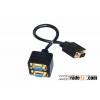 VGA Male to 2 x VGA Female Block Splitter Cable