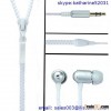 colorful in-ear metal headphones zip phone earbud with mic