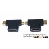 HDMI female to mini male and micro male adapter