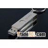 branded metal twist usb pen drive with key chain