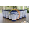 12oz porcelain double wall mug with silicon lid