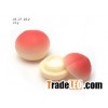 Peach shape of cream jas with screw cap
