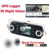 Dual camera lens IR night vision car dvr gps X8000N