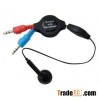 Retractable PC headset with built-in microphone.