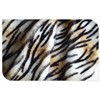 Stripe printed faux fur fabric