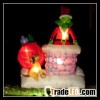 Santa and Penguin on a Tropical Vacation Christmas Inflatabl