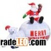 2.4M Inflatable Air Blown Santa and Bear with Lights