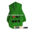 green dog clothes in high quality 100% cotton