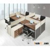 Square 4 seater melamine wooden workstation 10