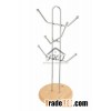 Iron Mug Tree, Mug Holder W/ Wooden Base