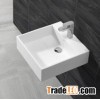 Pure white solid surface stone wash basin