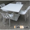 Big size round red solid surface hot pot table