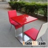 Glossy solid surface food count table