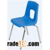 chromed frame plastic stackable school  chair