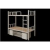 school metal bunk bed with cabinet