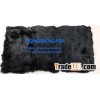 black rabbit fur plates/throw