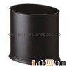 Synthetic Leather Single Layer Oval Room Dustbin