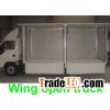 wing open type box truck