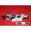 Fake fur sitting and sleeping cats