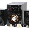 4' Subwoofer Black 2.1 Multimedia Speaker With Remote