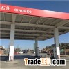 Steel Auto Gas Service Station With Canopy And Floor Design