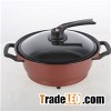 Round Electric Saute Pan Electric Skillet Multi Saute Cooker With Chafing Dish Function