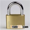 Unique Shape Shackle Half Protected Brass Padlock
