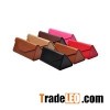 2016 Glasses Cases PU Leather Eyewear New High Quality Magnet Fold Wood Grain Triangle Eyewear Glass