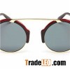 2016 Vintage Steampunk Fashion Sunglasses Round DesignerSingle Girder Alloy Women Coating Retro Eyew
