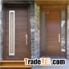 American North European Morden PVC Film Wood Grain Stainless Steel Door With Luminous Handle