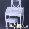 The Dressing Table Has 2 Drawers Providing Essential Storage, The Mirror Is Split Into Three Section