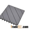Exterior Wood Plastic Tiles For Deck Floor Covering Usage Swimming Pool DIY Tile