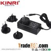 48W Wall Interchangeable Power Supply With 12VDC 4A Output Efficiency Level VI