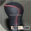 Black Genuine Leather Gear Shift Knob Cover For Mazda 3 2008 2009 2010 Manual Transmission