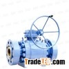 Forged Nace DBB Three Piece Trunnion Mounted Big Size Carbon And Stainless Steel Flange End Ball Val