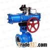 Flanged And Wafer Metal Coating Seated WCB AND LCB Floating V Type Ball Valve