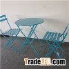 Steel Folding Outdoor Table And Chairs Patio Furniture Red
