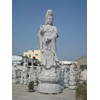 Hand carved men and woman buddha stone statue sculpture