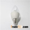 LED SMD Bulb Clear Cover C37 Nontail Large Beam Angle 240° Plastic And Metal E14 Base 2W