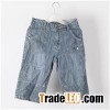Boys' Soft And Comfortable Polyester Denim Embroidered Shorts