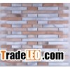 Red Aluminum metal mosaic linear backsplash