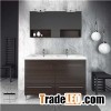 60 Wall Mounted Melamine KD Furniture Double Sinks Bathroom Vanity Cabinet